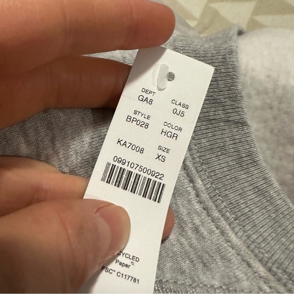 J crew heather grey Heritage fleece oversized crewneck sweatshirt - Picture 4 of 4